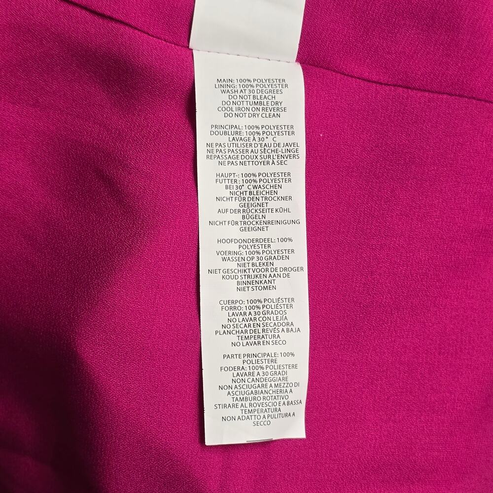 Womens NWT Nasty Gal Crush Hot Pink Velvet Suit Set Blazer US 4, Pants US 6 - Picture 10 of 10